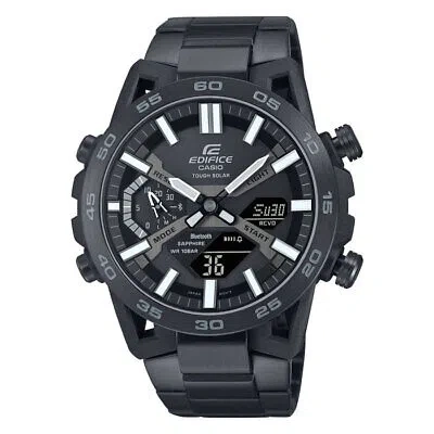 Pre-owned Casio Edifice Ecb-2000ydc-1bjf Black Suspension Arm Design Mens Watch In Box