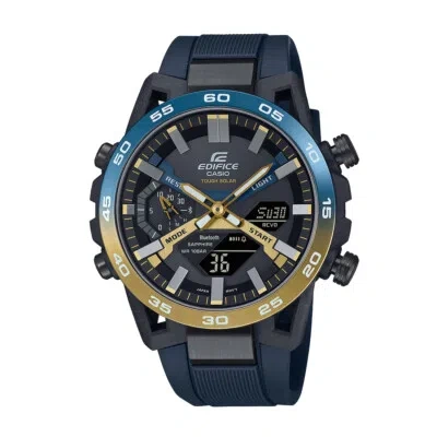 Pre-owned Casio Edifice Ecb-2000ynp-1ajf Black Nighttime Drive Series Men Watch In Box