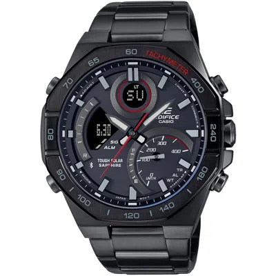 Pre-owned Casio Edifice Ecb-950ydc-1ajf Bluetooth Solar Analog Digital Watch Black 48mm