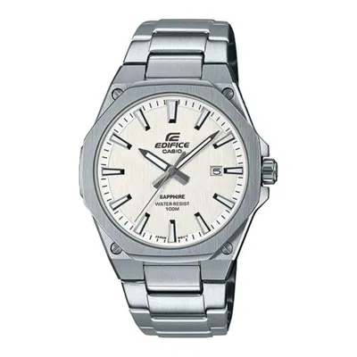 Pre-owned Casio Edifice Efr-s108d-7avudf Silver Stainless Steel Strap Men's Watch