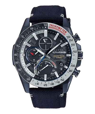 Pre-owned Casio Edifice Eqb-1000at-1ajr Scuderia Alphatauri Limited Edition Solar Watch