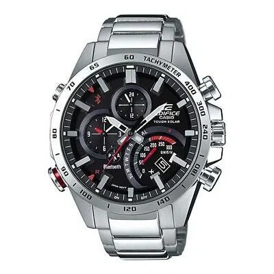 Pre-owned Casio Edifice Eqb-501xd-1ajf Smartphone Link Bluetooth Solar Mens Watch