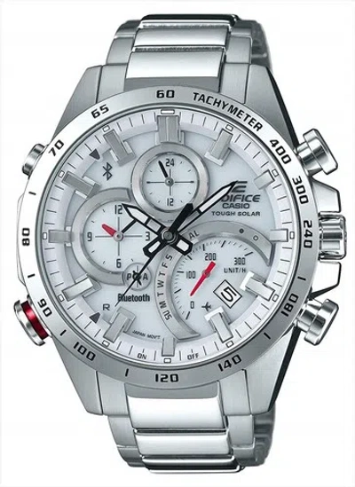 Pre-owned Casio Edifice Eqb-501xd-1ajf Time Traveler Bluetooth Solar Watch Eqb-501xd-1a