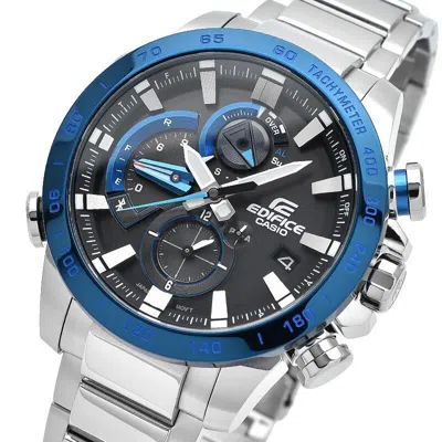 Pre-owned Casio Edifice Eqb-800db-1ajf Race Lap Chronograph Bluetooth Solar Watch 49.2mm