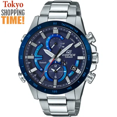Pre-owned Casio Edifice Eqb-900db-2ajf Bluetooth Mobile Link Solar Chronograph Men`s Watch