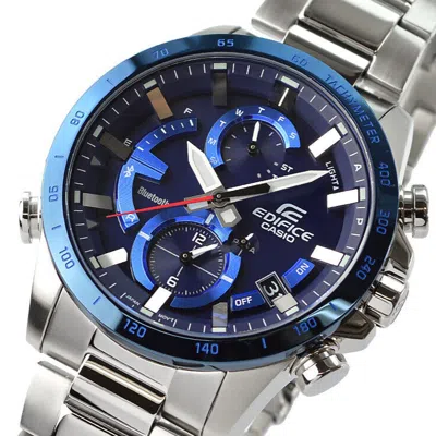 Pre-owned Casio Edifice Eqb-900db-2ajf Chronograph Bluetooth Solar Watch Men's