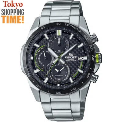 Pre-owned Casio Edifice Eqw-a2000db-1ajf Carbon Fiber Dial Radio Solar Analog Men`s Watch