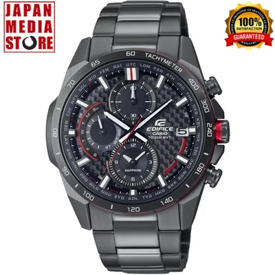 Pre-owned Casio Edifice Eqw-a2000dc-1ajf Carbon Dial Sport Solar Radio Atomic Men`s Watch