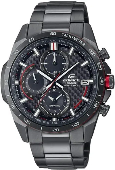 Pre-owned Casio Edifice Eqw-a2000dc-1ajf Carbon Dial Sport Solar Radio Atomic Men`s Watch