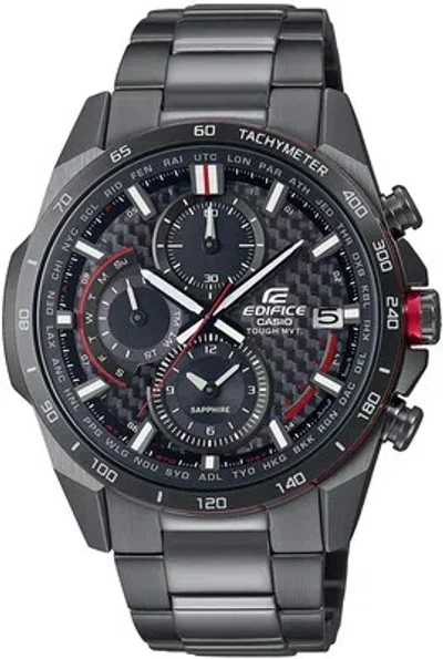 Pre-owned Casio Edifice Eqw-a2000dc-1ajf Solar Radio Men's Watch In Box