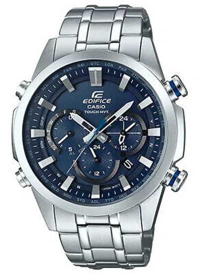 Pre-owned Casio Edifice Eqw-t630jd-2ajf Blue Sporty Solar Atomic Men's Watch In Box