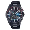 Casio Edifice Gradient Series Casual Retro Fashion Solar Powered Classic Three Eyes Dial Watch Analo In Black