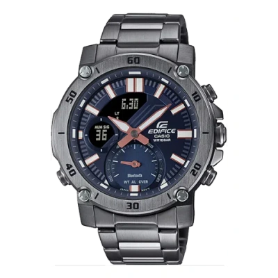 CASIO CASIO EDIFICE LIMITED EDITION ANALOG-DIGITAL WATCH 'GREY METALLIC BLUE'