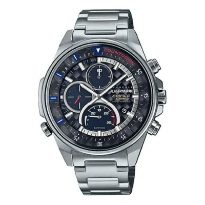 Casio Edifice Limited Edition Solar Powered Mens Black Analog In Silver