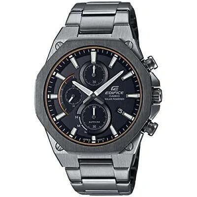 Pre-owned Casio Edifice Men Watch Sport Chronograph Sapphire Solar Radio Efs-s570ydc-1ajf