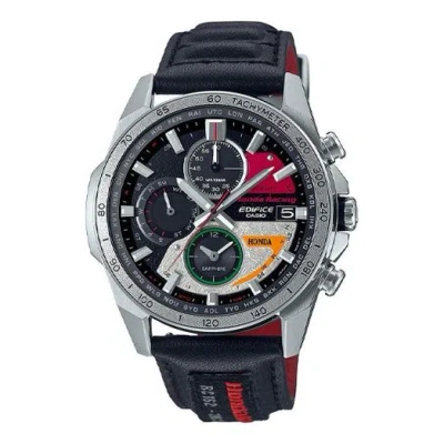 Casio Edifice Multi-color Mens Colorblock Analog In Black