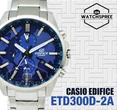 Pre-owned Casio Edifice Multi-dial Watch Etd300d-2a