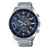 Casio Edifice Quartz Men'ses Black/blue/ Mens Silver Analog In Metallic
