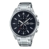 Casio Edifice Quartz Waterproof Mens Black Analog In Metallic