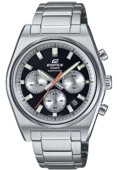 Pre-owned Casio Edifice Sapphir Stainless Steel Chronograph Men's Watch Efb-730d-1a