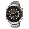 Casio Edifice Serieses Men's Black Waterproof Black Dial Mens Black Analog In Silver