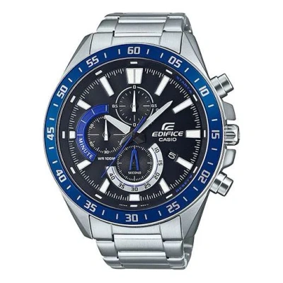Casio Edifice Smart Analog Watch 'silver Black Royal Blue' In Metallic
