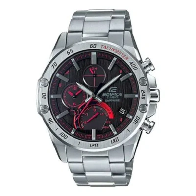Casio Edifice Solar Powered Mens Black Analog In Gray