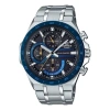 Casio Edifice Solar Powered Mens Silverblue Analog In Metallic