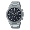 Casio Edifice Solar Powered Quartz Waterproof Sapphire Crystal Mens Silver Analog