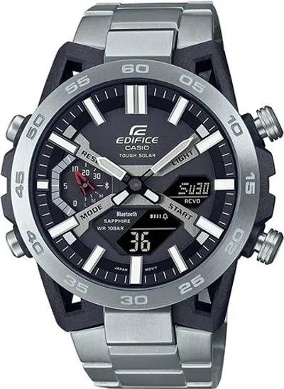 Pre-owned Casio Edifice Sospensione Ecb-2000yd-1ajf Solar Chronograph Bluetooth Watch Men