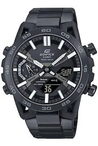 Pre-owned Casio Edifice Sospensione Ecb-2000ydc-1bjf Bluetooth Chrono Solar Men Watch