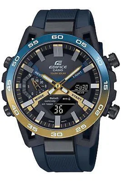 Pre-owned Casio Edifice Sospensione Ecb-2000ynp-1ajf Bluetooth Solar Men Watch