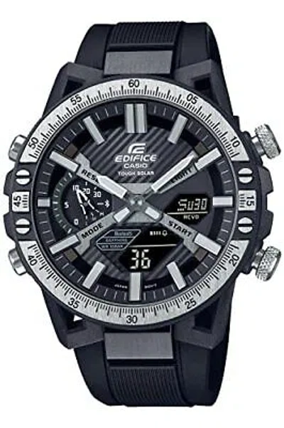 Pre-owned Casio Edifice Sospensione Ecb-2000ytp-1ajf Men's Watch Solar Bluetooth Black