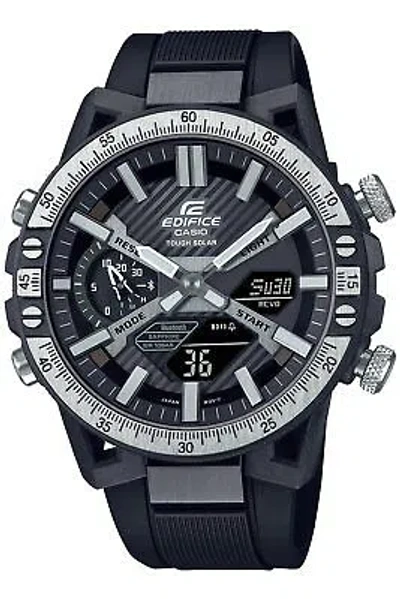 Pre-owned Casio Edifice Sospensione Ecb-2000ytp-1ajf Solar Men Watch Bluetooth Resin Band