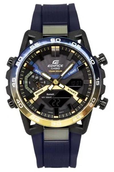 Pre-owned Casio Edifice Sospensione Nighttime Drive Mobile Link Ecb-2000np-1a Mens Watch