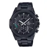 Casio Edifice Waterproof Sapphire Crystal Quartz Solar Powered Mens Black Analog