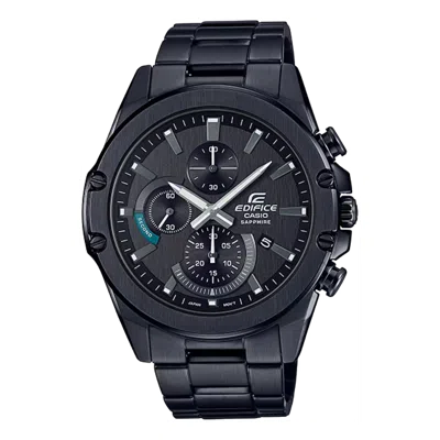 CASIO CASIO EDIFICE STAINLESS STEEL STRAP SAPPHIRE CRYSTAL MENS BLACK ANALOG