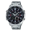 Casio Edifice Stainless Steel Strap Waterproof Quartz Mens Black Analog/digital Combo