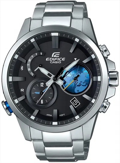 Pre-owned Casio Edifice Time Traveller Eqb-600d-1a2jf Smartphone Link Model Japan