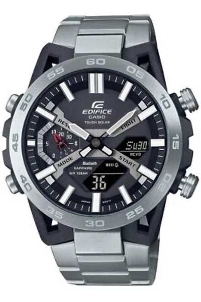 Pre-owned Casio [] Edifice Watch Sospensione Bluetooth Equipped With Solar Ecb-2000yd-1ajf In Silver