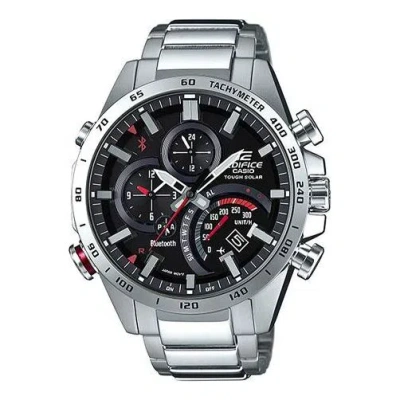 Casio Edifice Waterproof Analog Solar Powered Mens Red/black Digital In Green