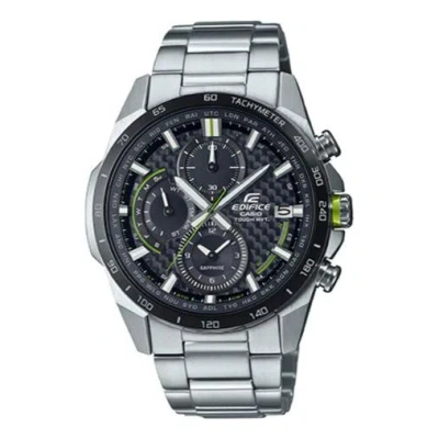 Casio Edifice Waterproof Analog Watch 'silver Black' In Metallic