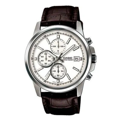 Casio Edifice Waterproof Men Black/silver Mens Brown Analog