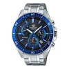 Casio Waterproof Edifice Stainless Steel Strap Mens Blue Analog