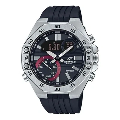 CASIO CASIO EDIFICE WATERPROOF SPORTS SAPPHIRE CRYSTAL QUARTZ SOLAR POWERED MENS SILVERBLACK ANALOG/DIGITA