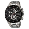 Casio Edifice Waterproof Stainless Steel Strap Mens Black Analog
