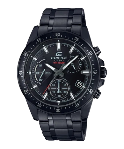 Pre-owned Casio Edifice White Analog Chronograph Quartz Men's Watch Efv-540dc-1a