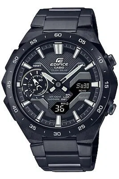 Pre-owned Casio Edifice Windflow Ecb-2200ydc-1ajf Solar Men Watch Bluetooth Stainlesssteel