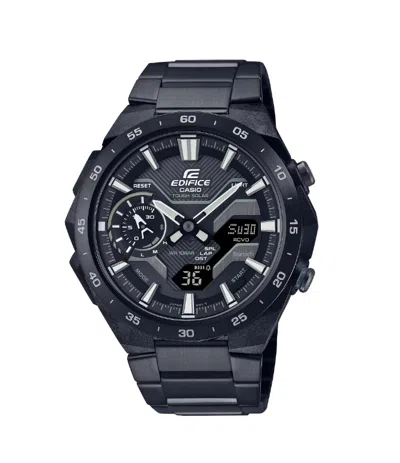 Pre-owned Casio Edifice Windflow Ecb2200dc-1a 5071 Bluetooth Solar Analog Digital Watch