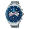 Casio Edificeseries Men'ses Efv-590d-2avupf /silver Waterproof Mens Blue Analog
